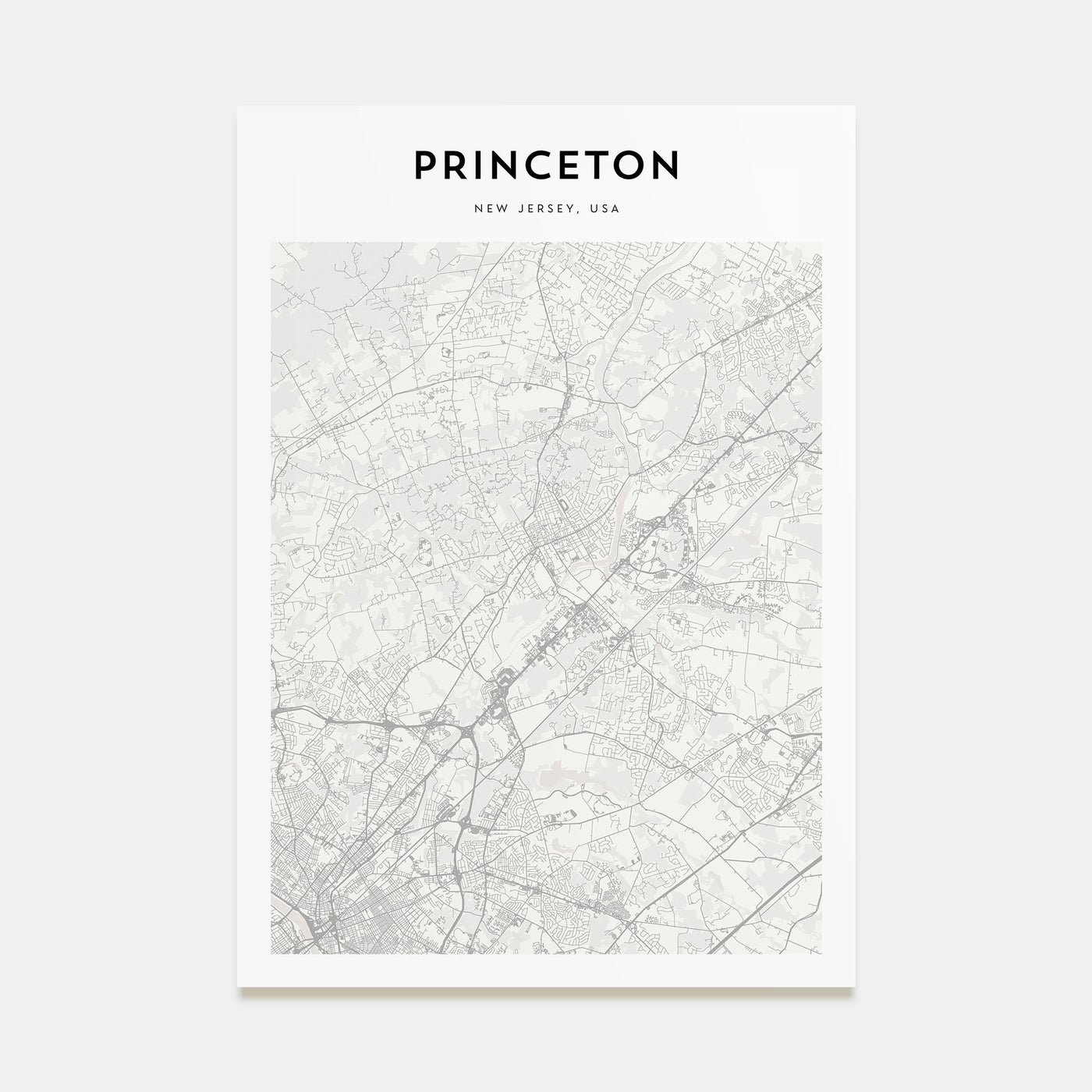 Princeton Map Portrait Poster