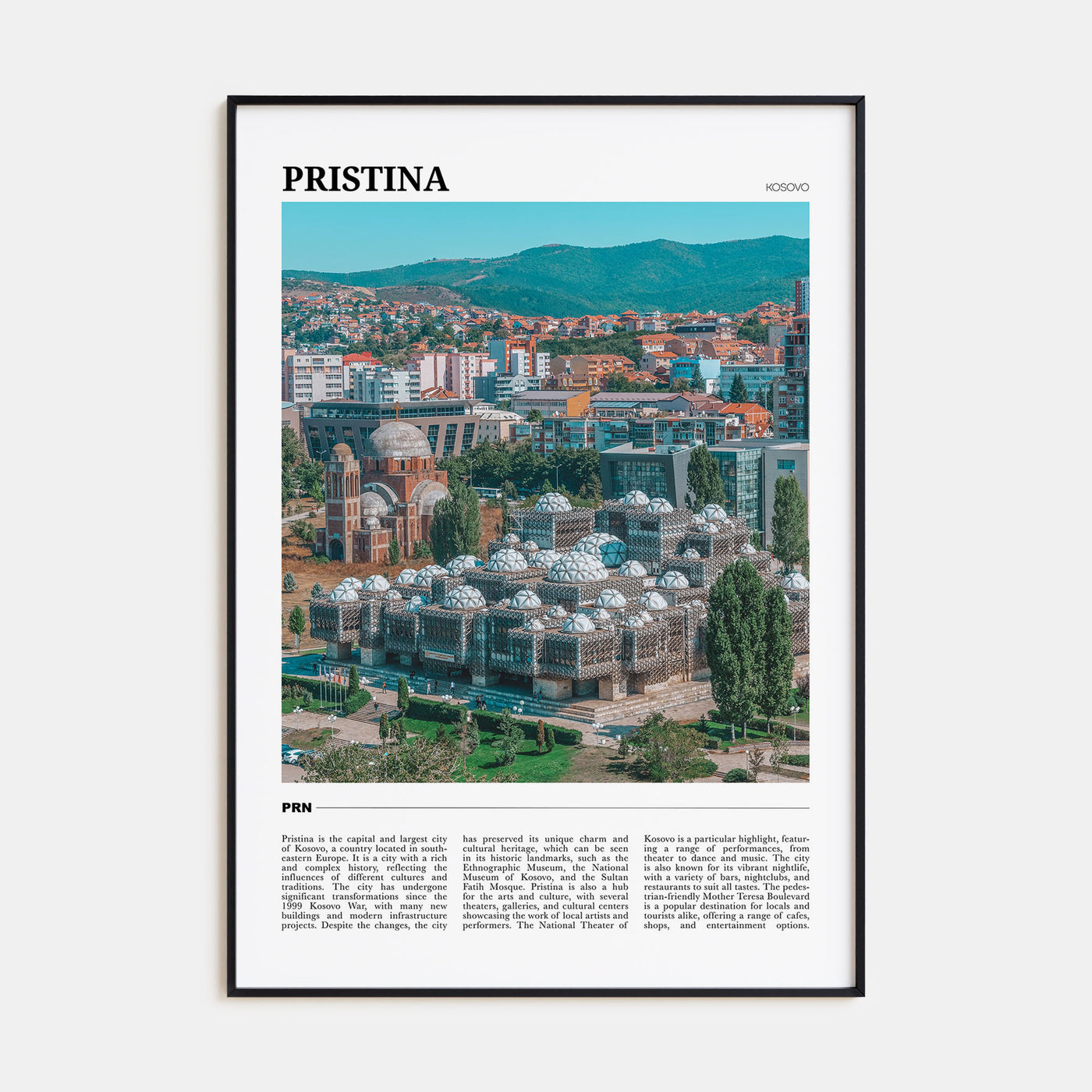 Pristina Travel Color Poster
