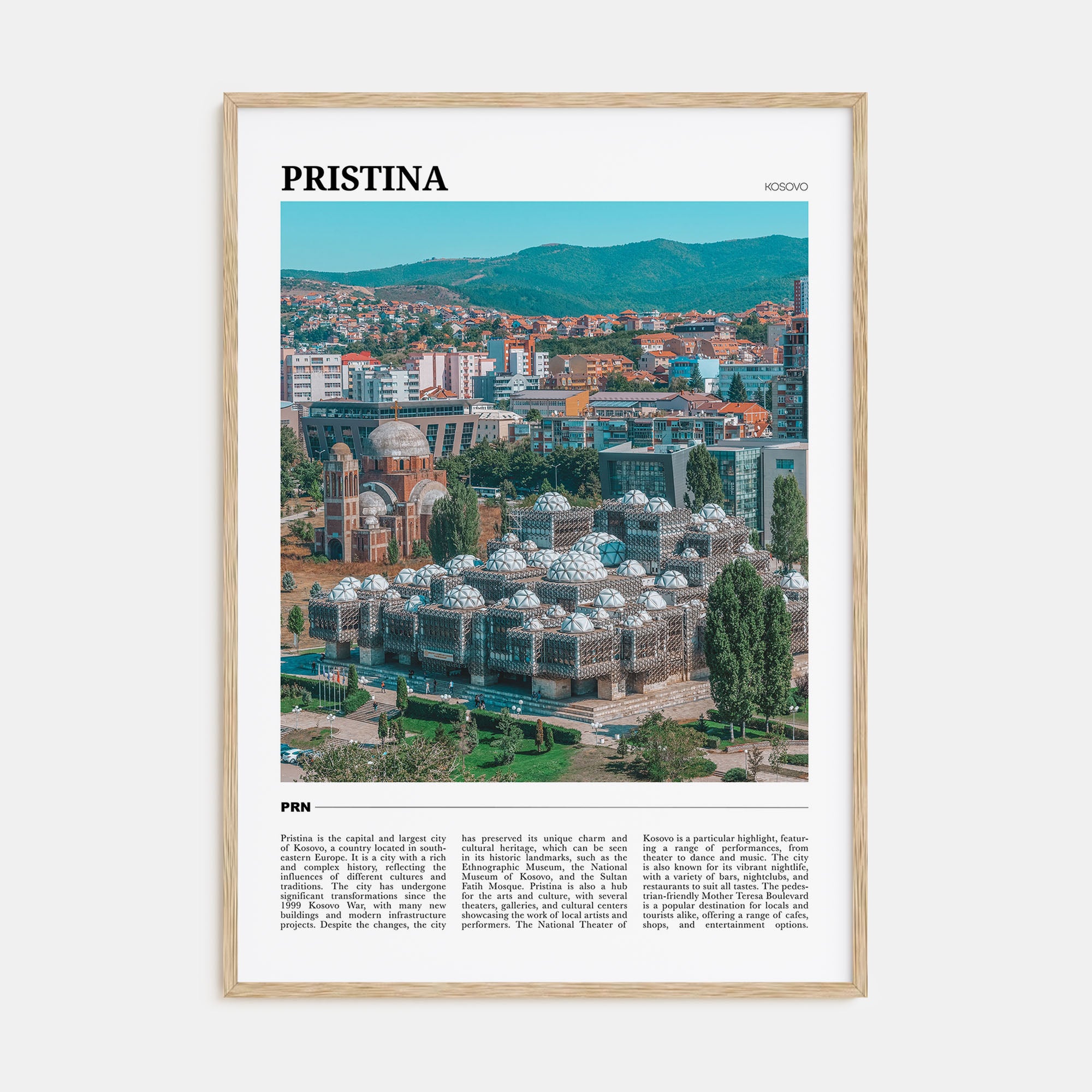 Pristina Travel Color Poster