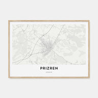 Prizren Map Landscape Poster