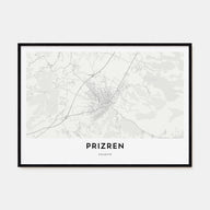 Prizren Map Landscape Poster