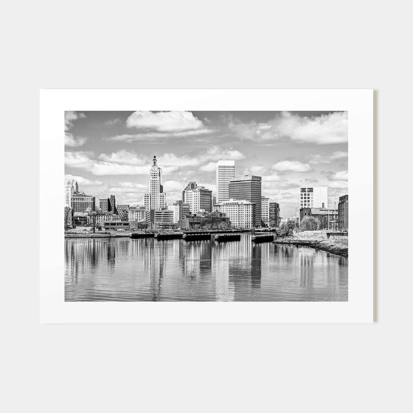 Providence Landscape B&W Poster
