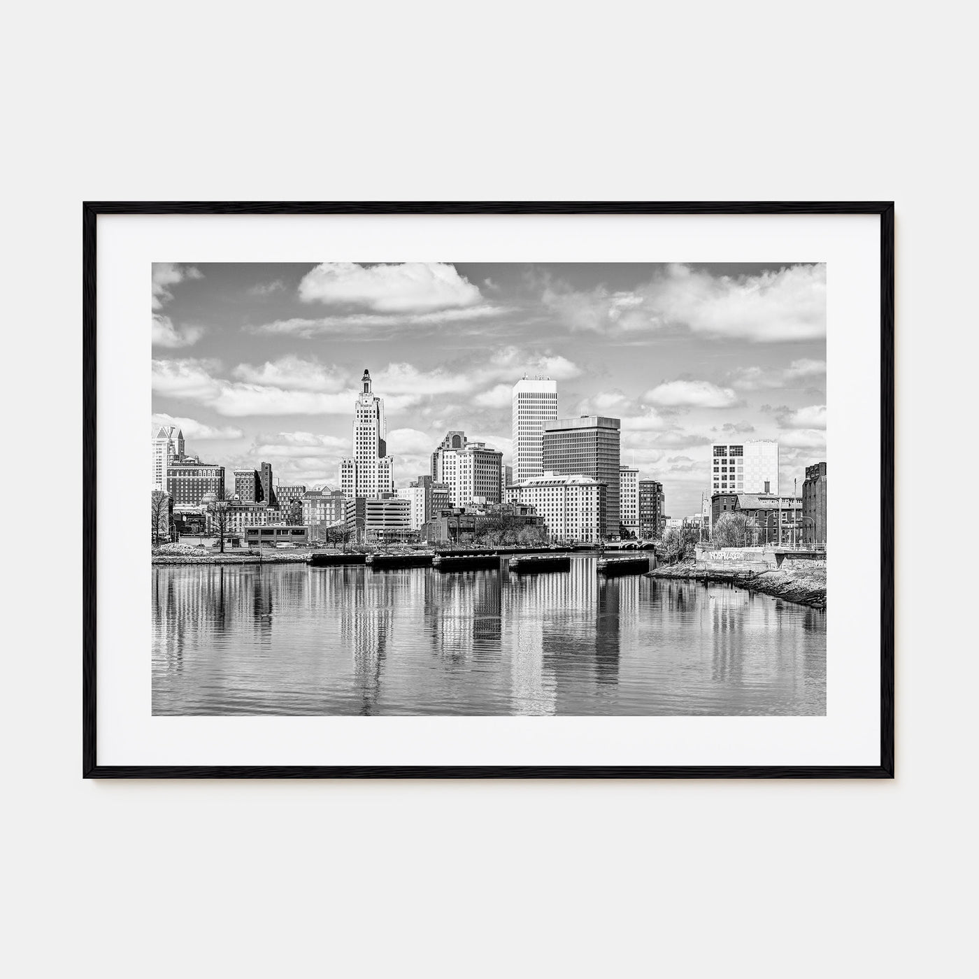 Providence Landscape B&W Poster