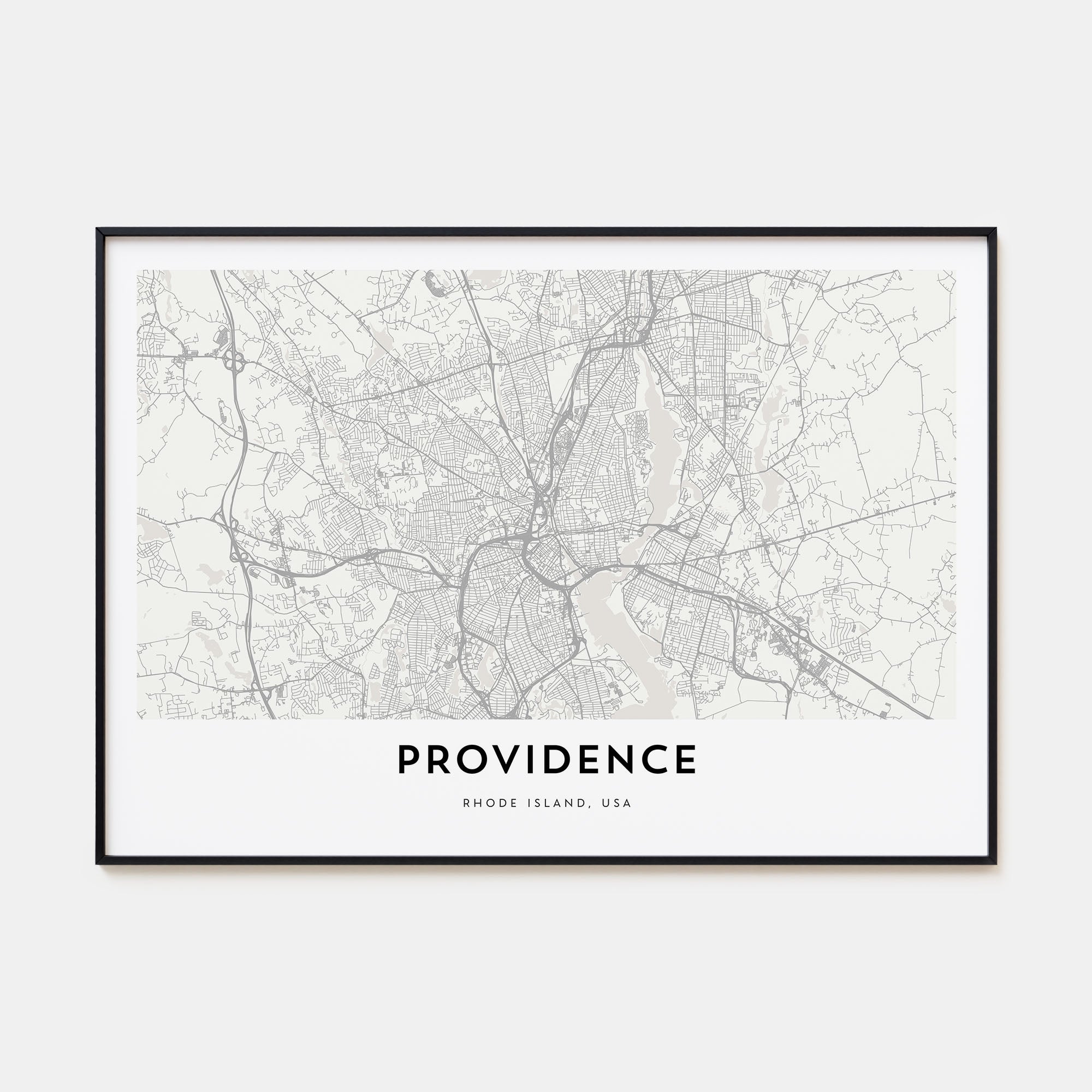 Providence Map Landscape Poster