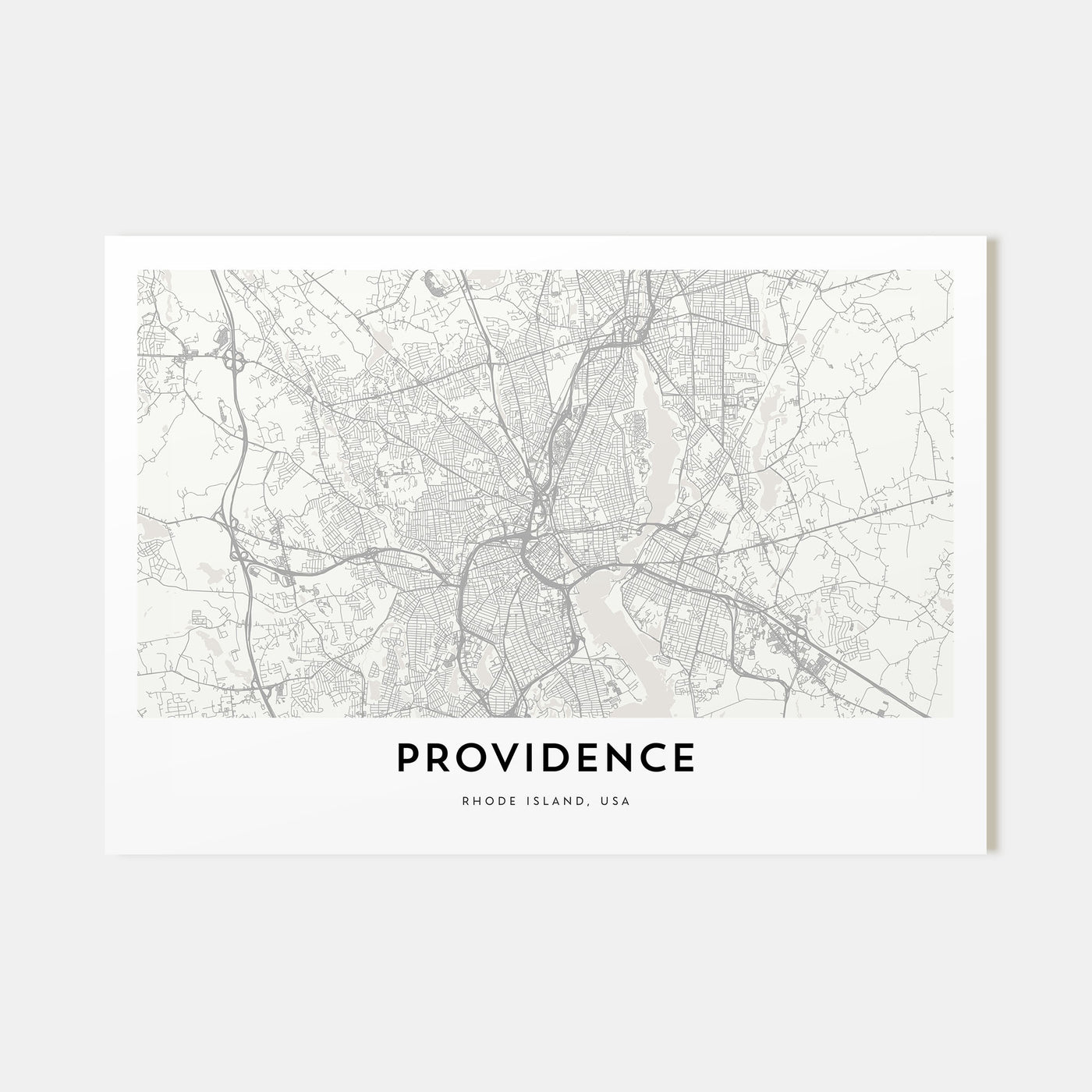 Providence Map Landscape Poster