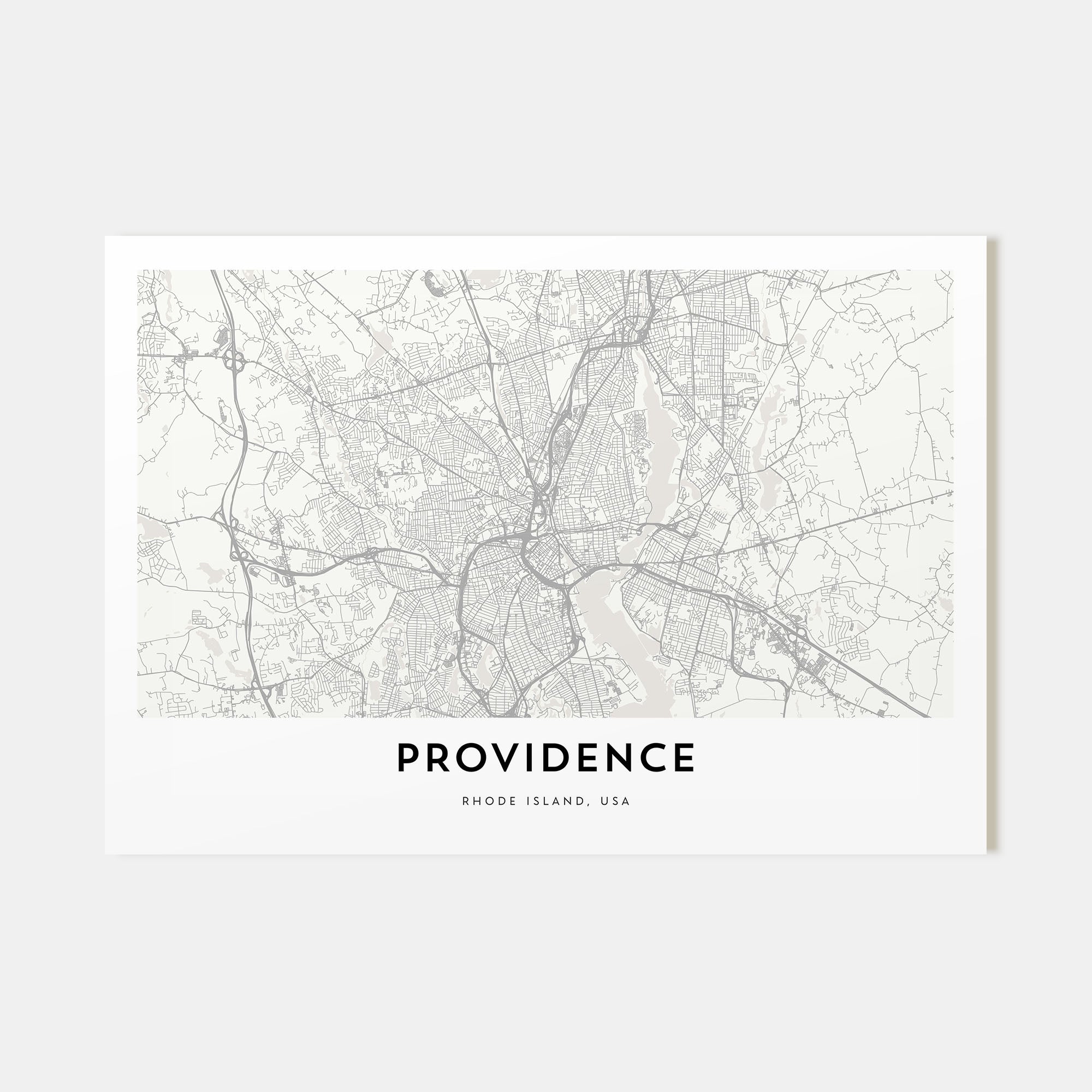 Providence Map Landscape Poster