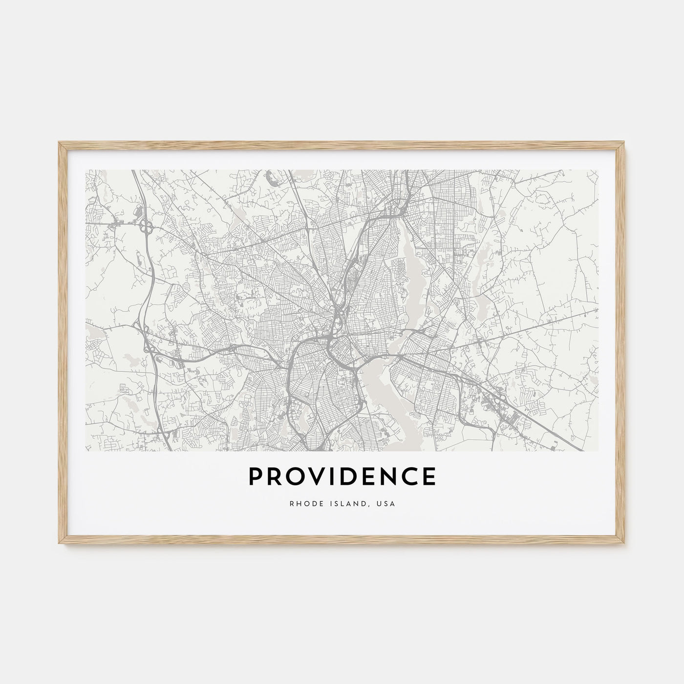 Providence Map Landscape Poster