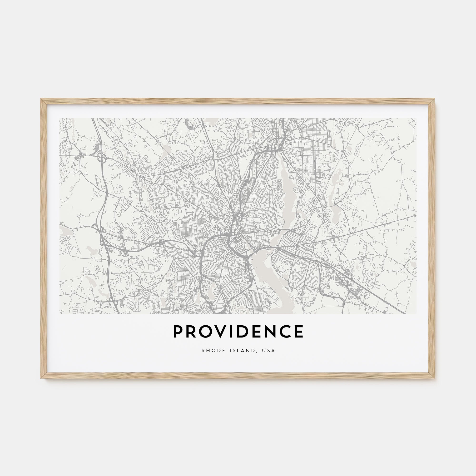 Providence Map Landscape Poster