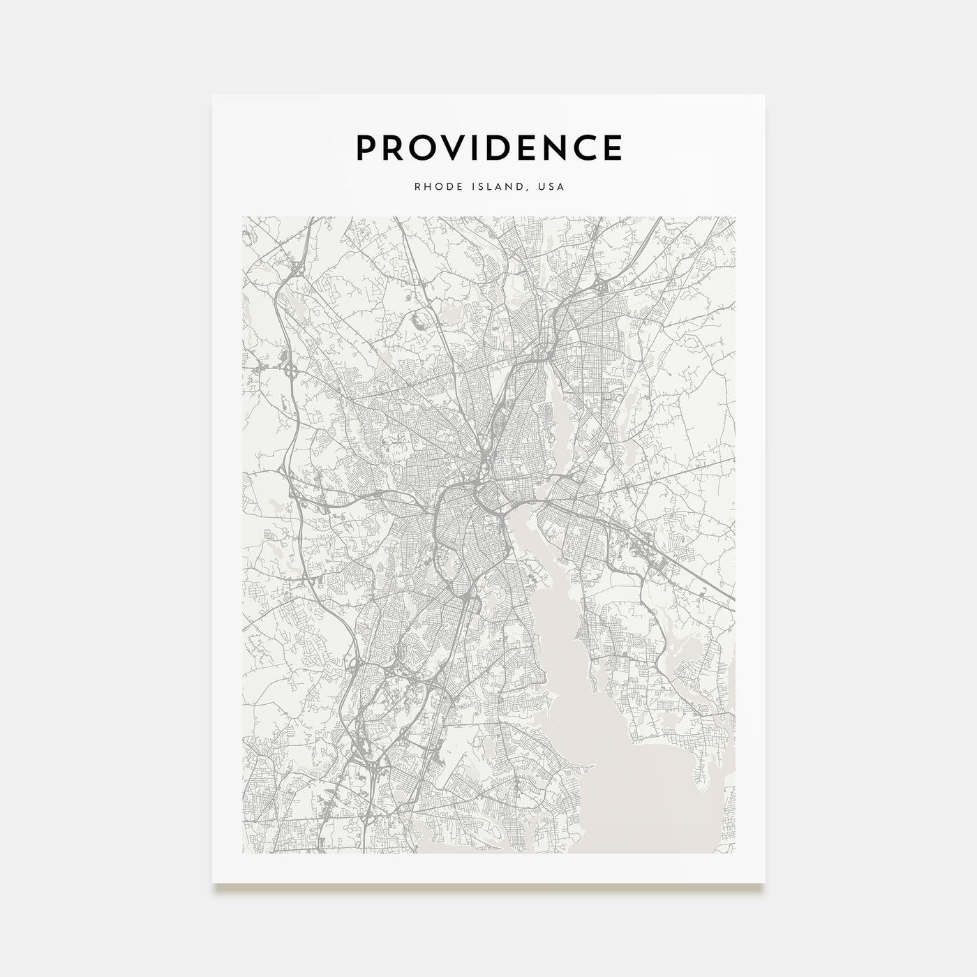 Providence Map Portrait Poster
