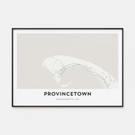 Provincetown Map Landscape Poster
