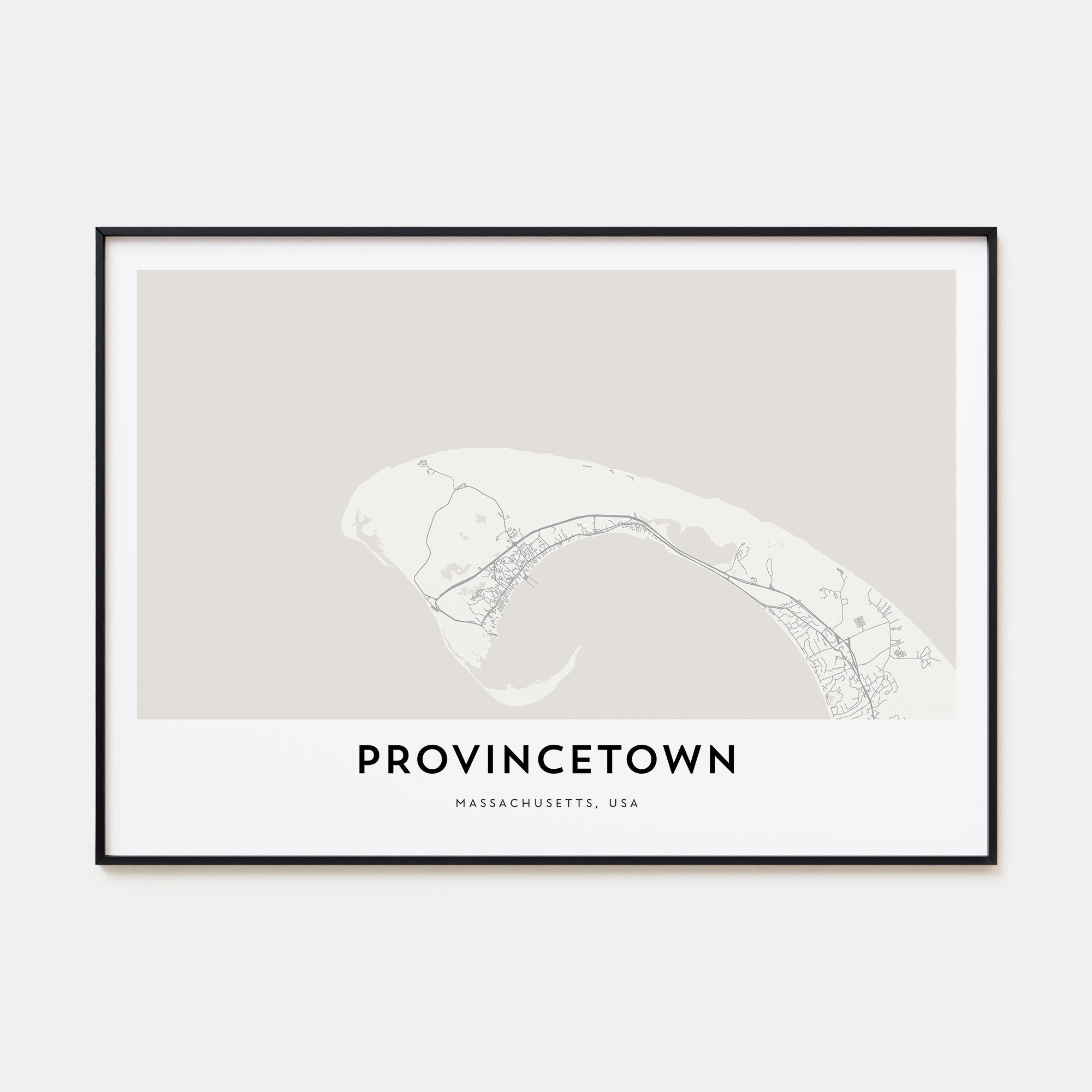 Provincetown Map Landscape Poster