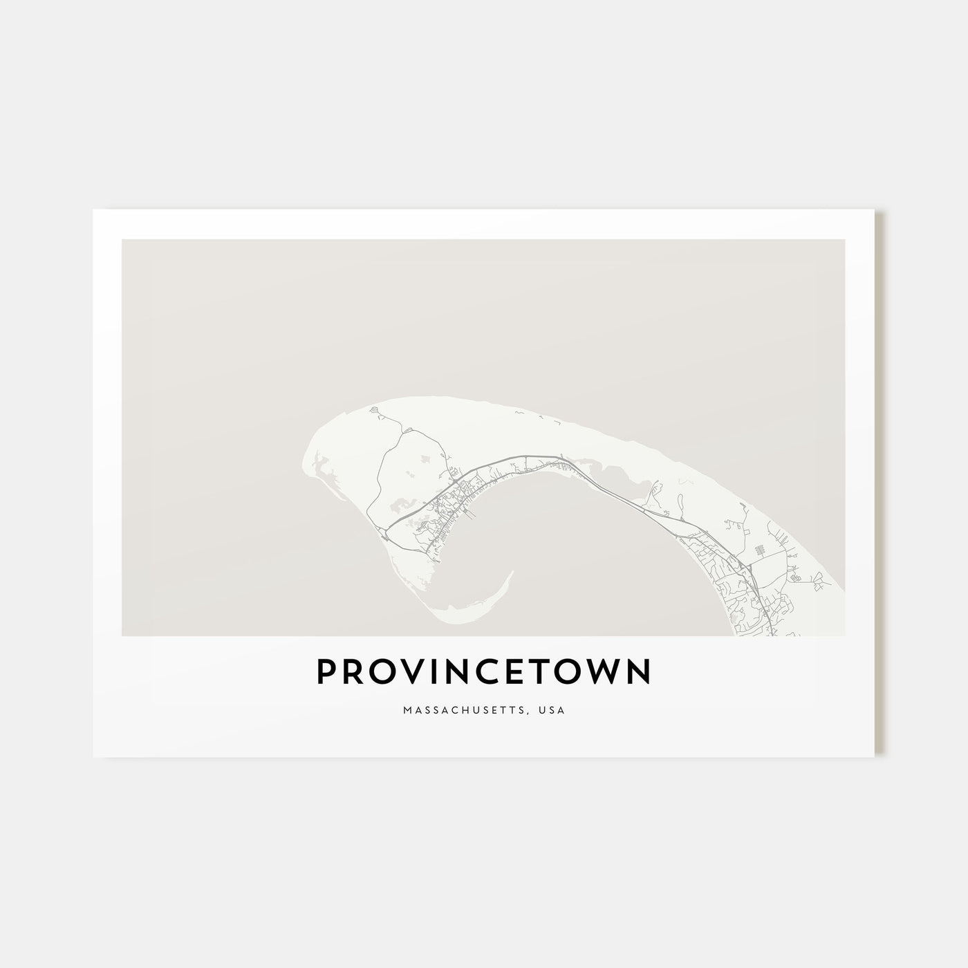 Provincetown Map Landscape Poster