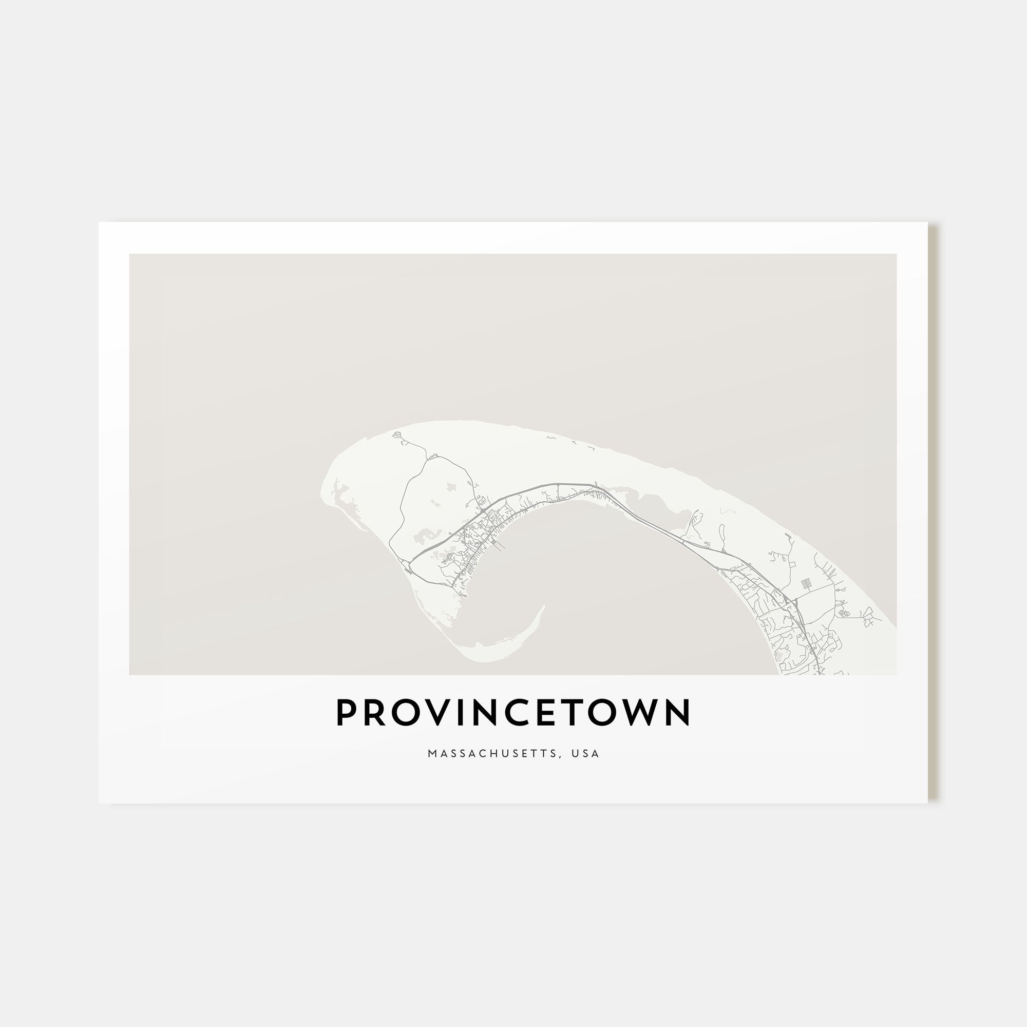 Provincetown Map Landscape Poster