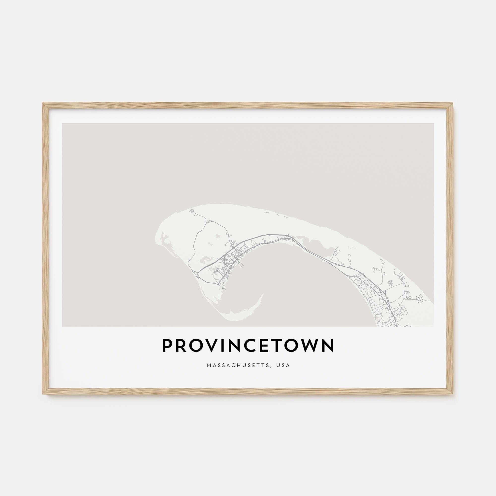 Provincetown Map Landscape Poster
