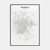 Puebla Map Portrait Poster