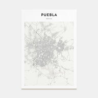 Puebla Map Portrait Poster