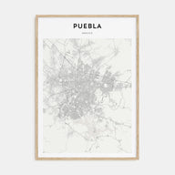 Puebla Map Portrait Poster