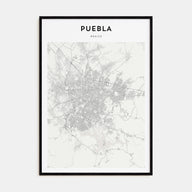 Puebla Map Portrait Poster