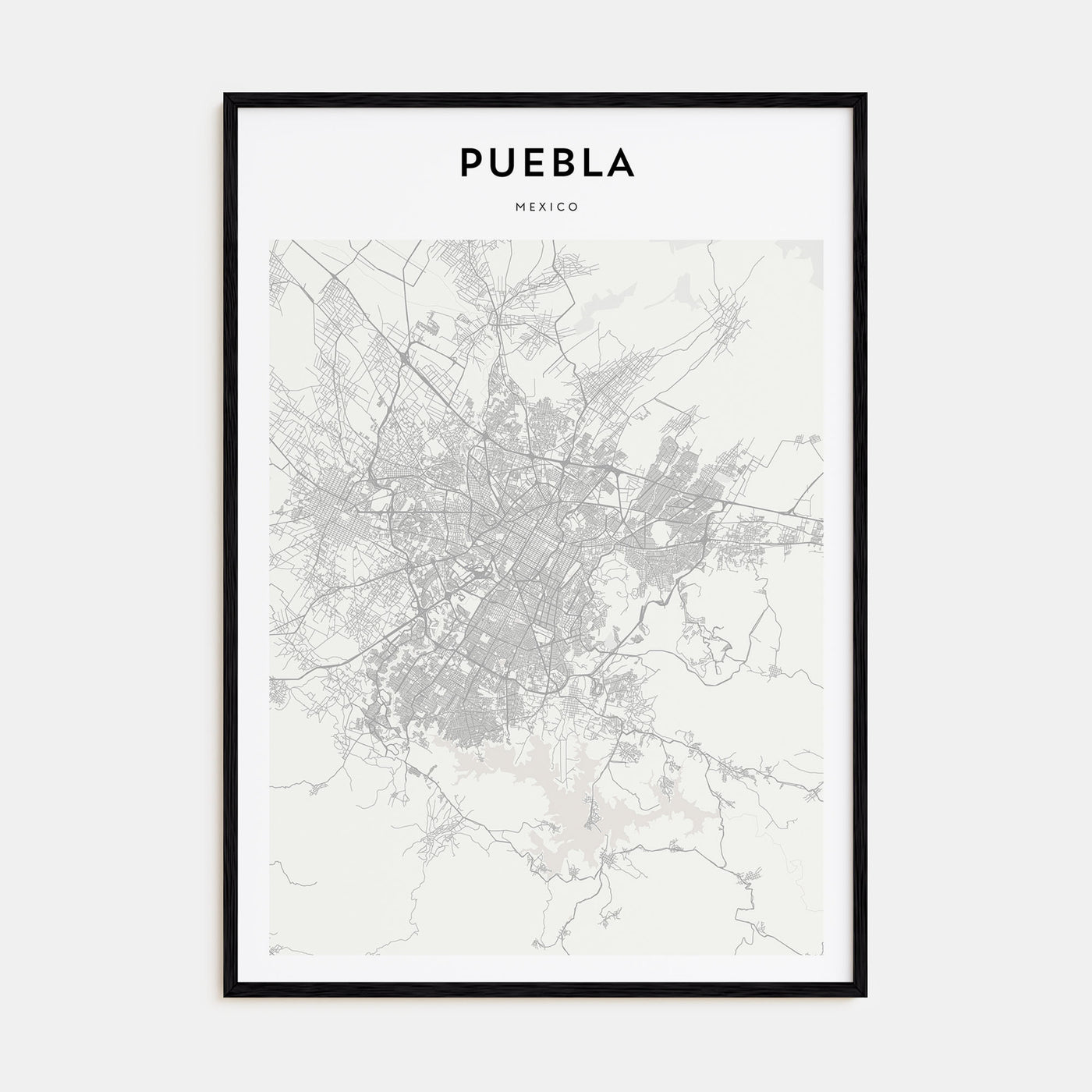 Puebla Map Portrait Poster