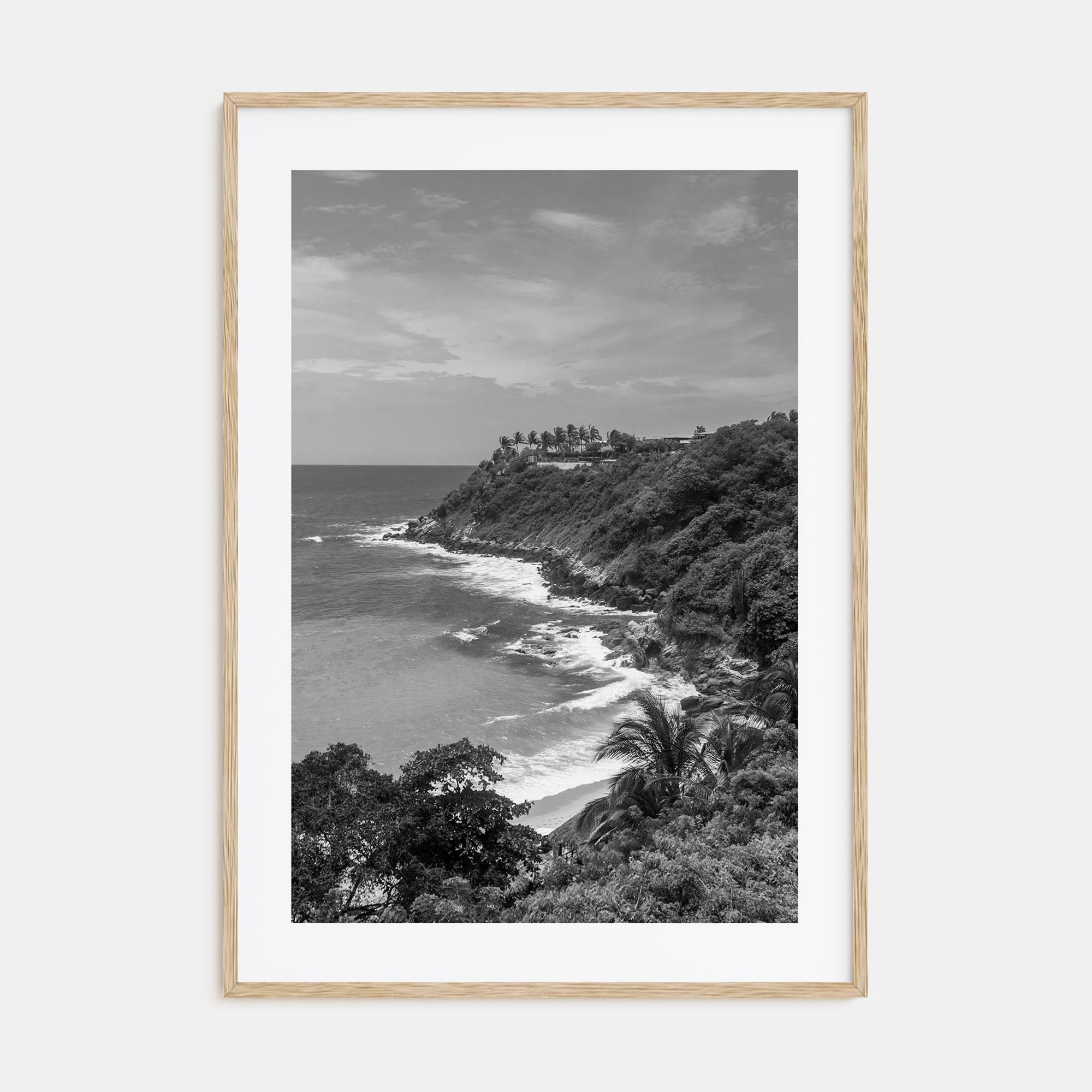 Puerto Escondido Photo B&W Poster