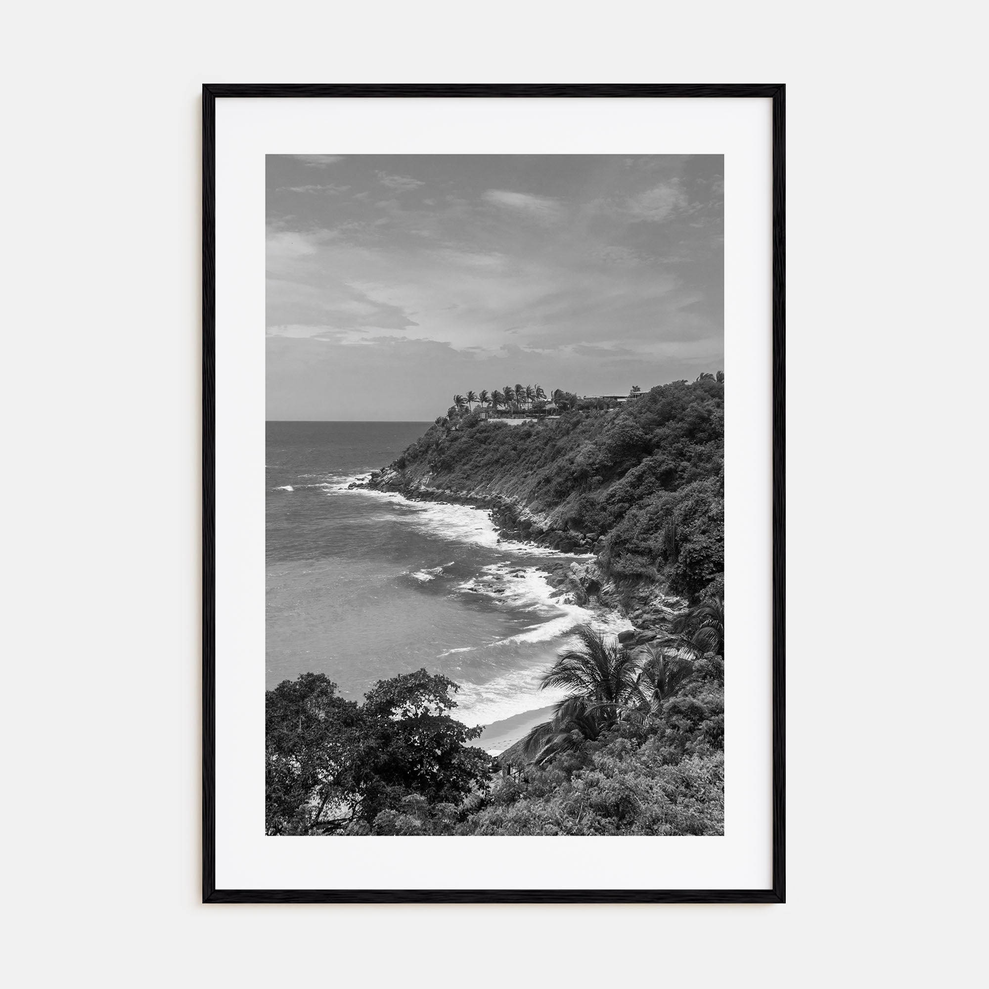 Puerto Escondido Photo B&W Poster