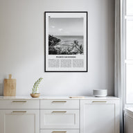 Puerto Escondido Travel B&W Poster