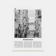 Puerto Rico Travel B&W No 2 Poster