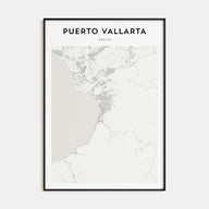 Puerto Vallarta Map Portrait Poster