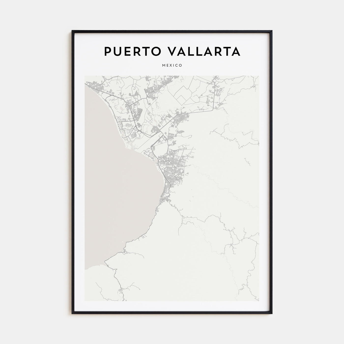 Puerto Vallarta Map Portrait Poster