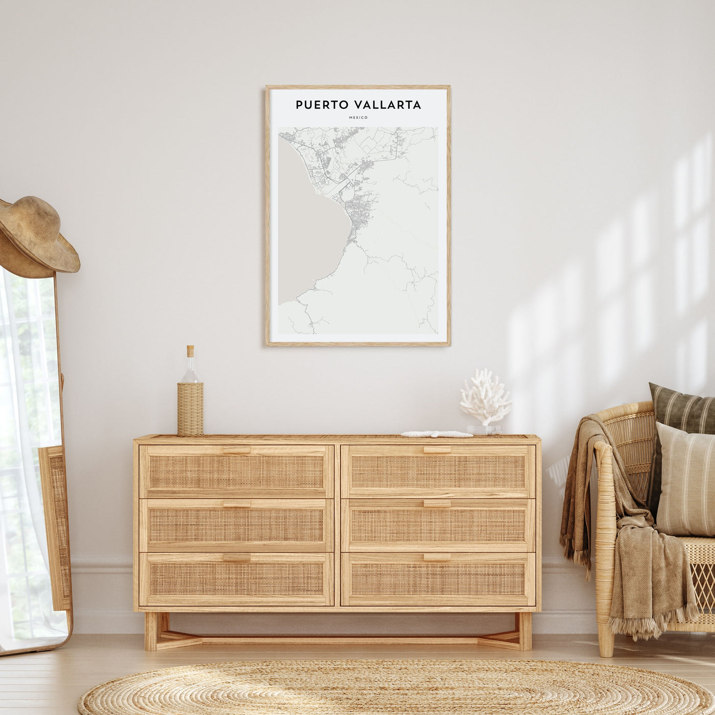 Puerto Vallarta Map Portrait Poster