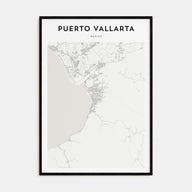 Puerto Vallarta Map Portrait Poster