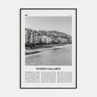 Puerto Vallarta Travel B&W Poster