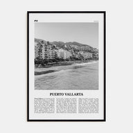 Puerto Vallarta Travel B&W Poster