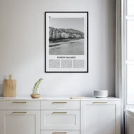 Puerto Vallarta Travel B&W Poster