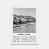 Puerto Vallarta Travel B&W Poster
