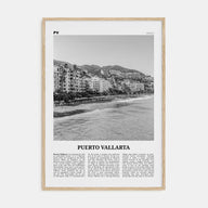 Puerto Vallarta Travel B&W Poster