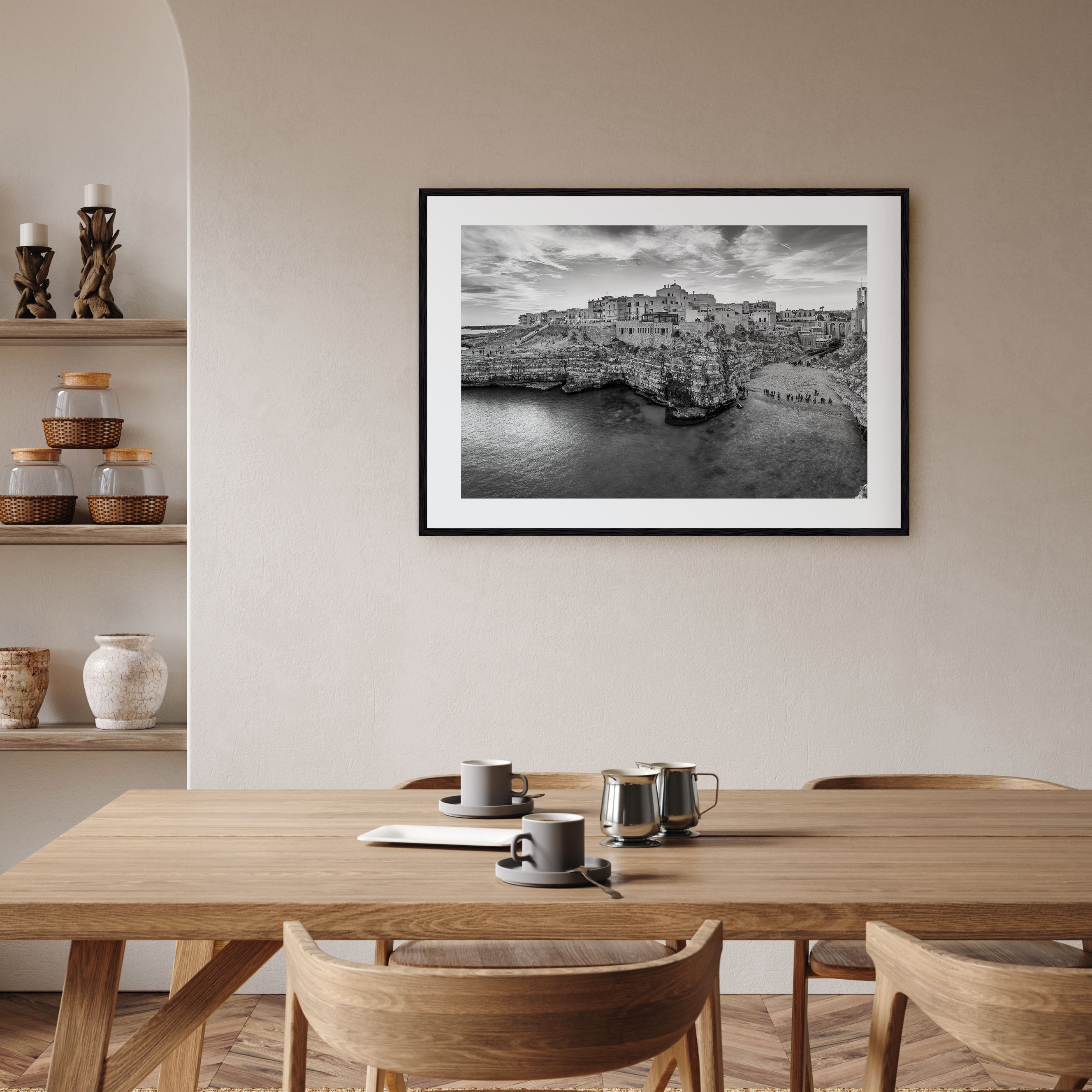 Puglia Landscape B&W Poster