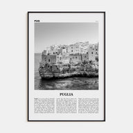 Puglia Travel B&W Poster