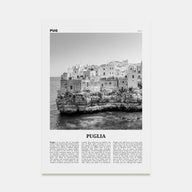Puglia Travel B&W Poster