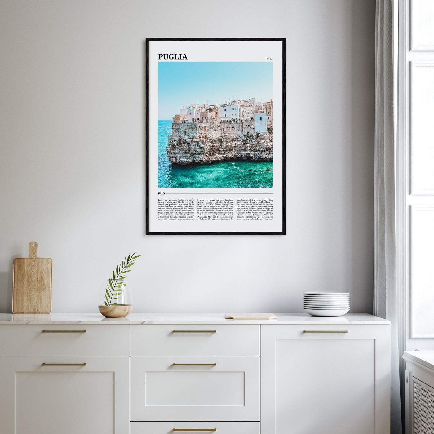 Puglia Travel Color Poster