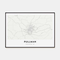 Pullman Map Landscape Poster