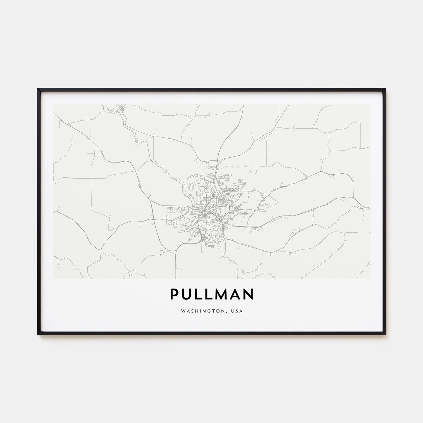Pullman Map Landscape Poster