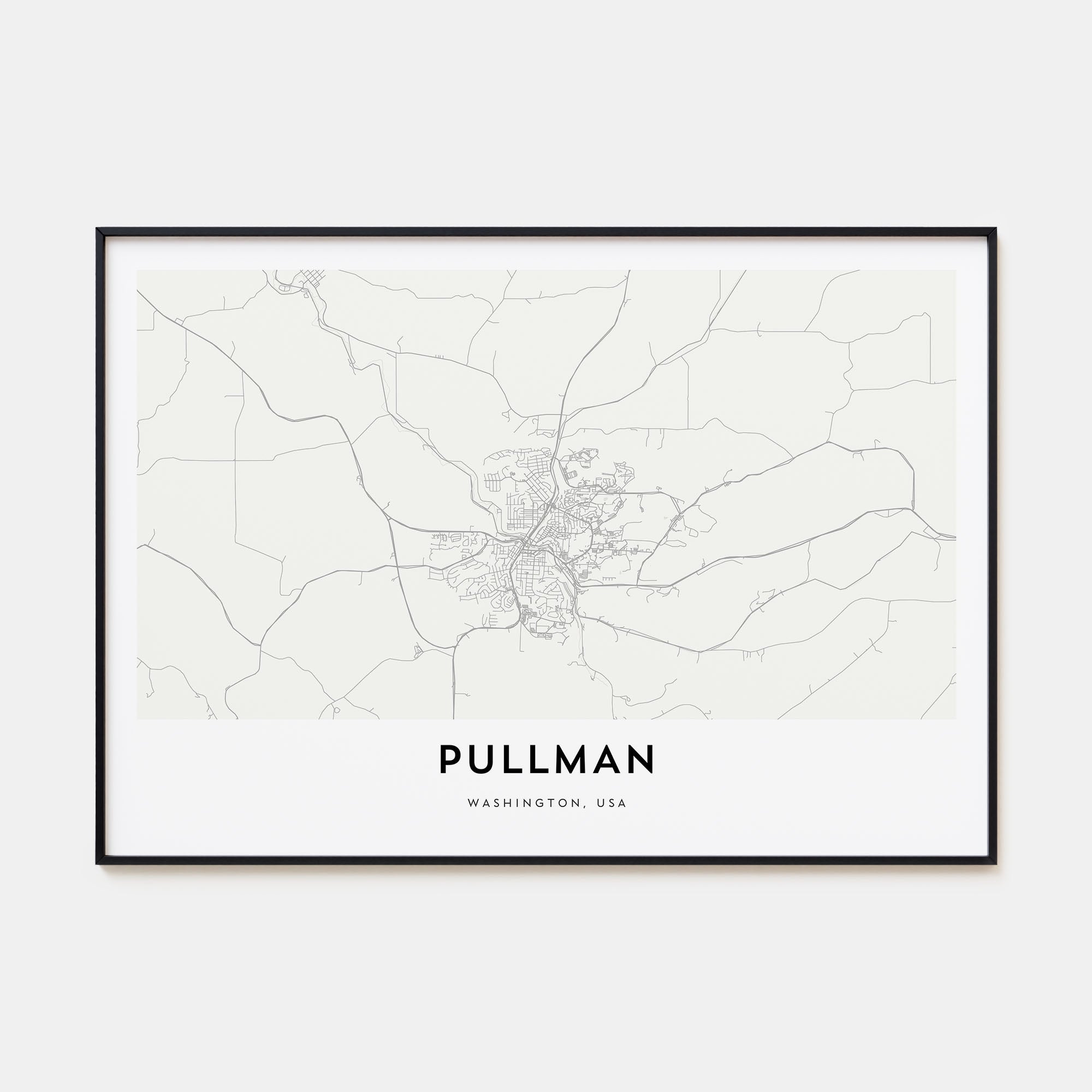 Pullman Map Landscape Poster