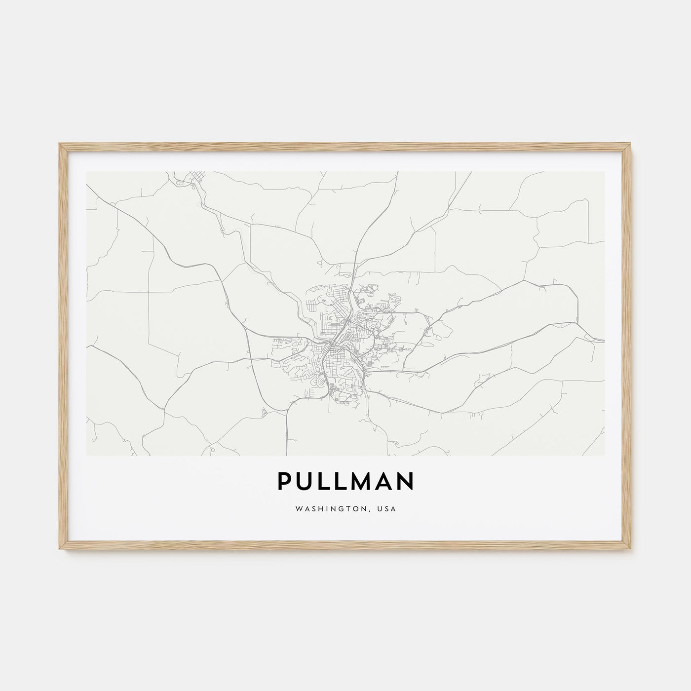 Pullman Map Landscape Poster