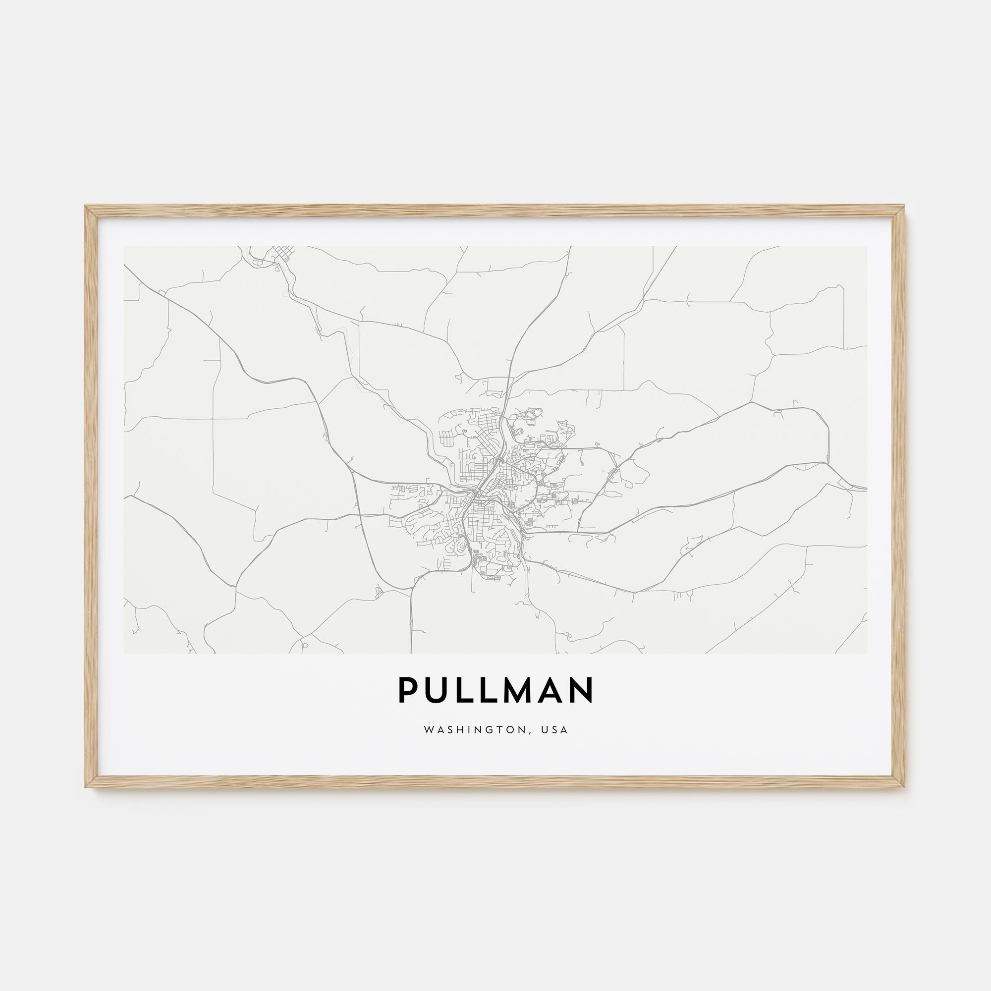 Pullman Map Landscape Poster