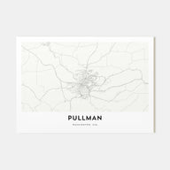 Pullman Map Landscape Poster