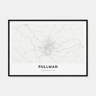 Pullman Map Landscape Poster