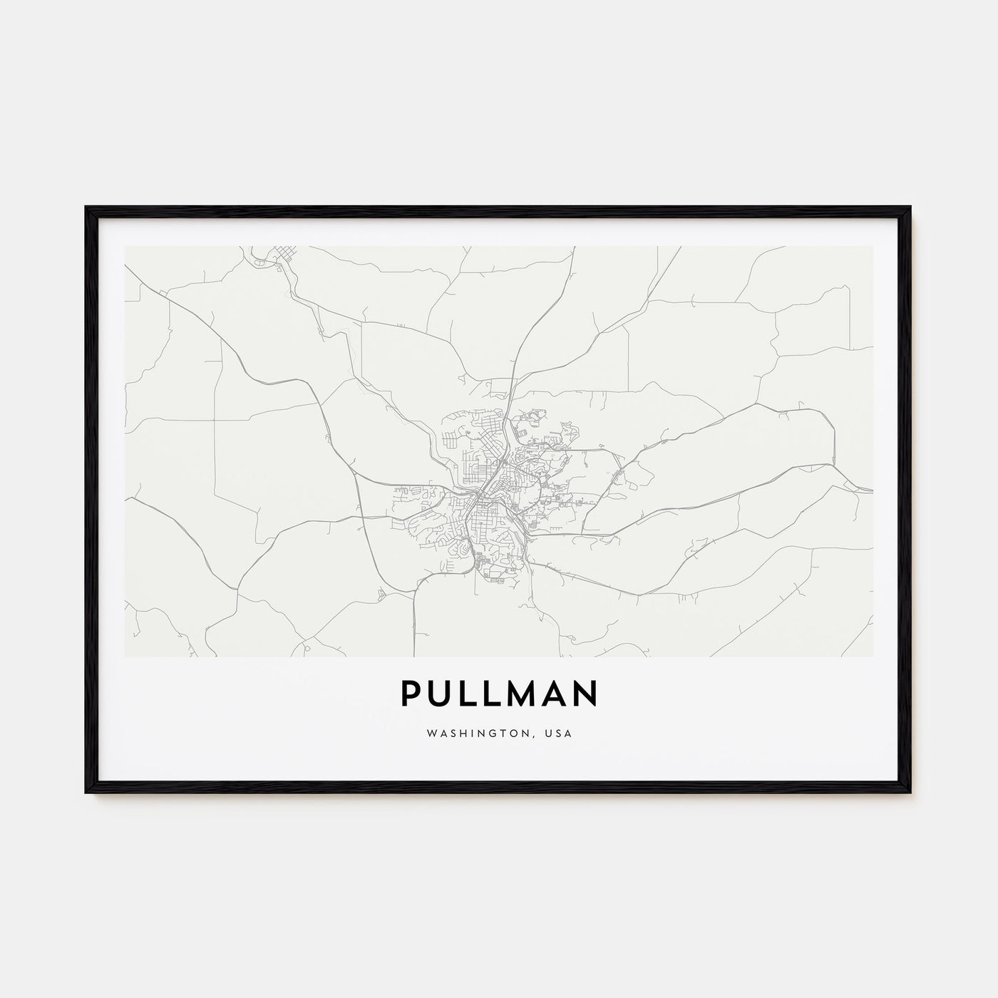 Pullman Map Landscape Poster