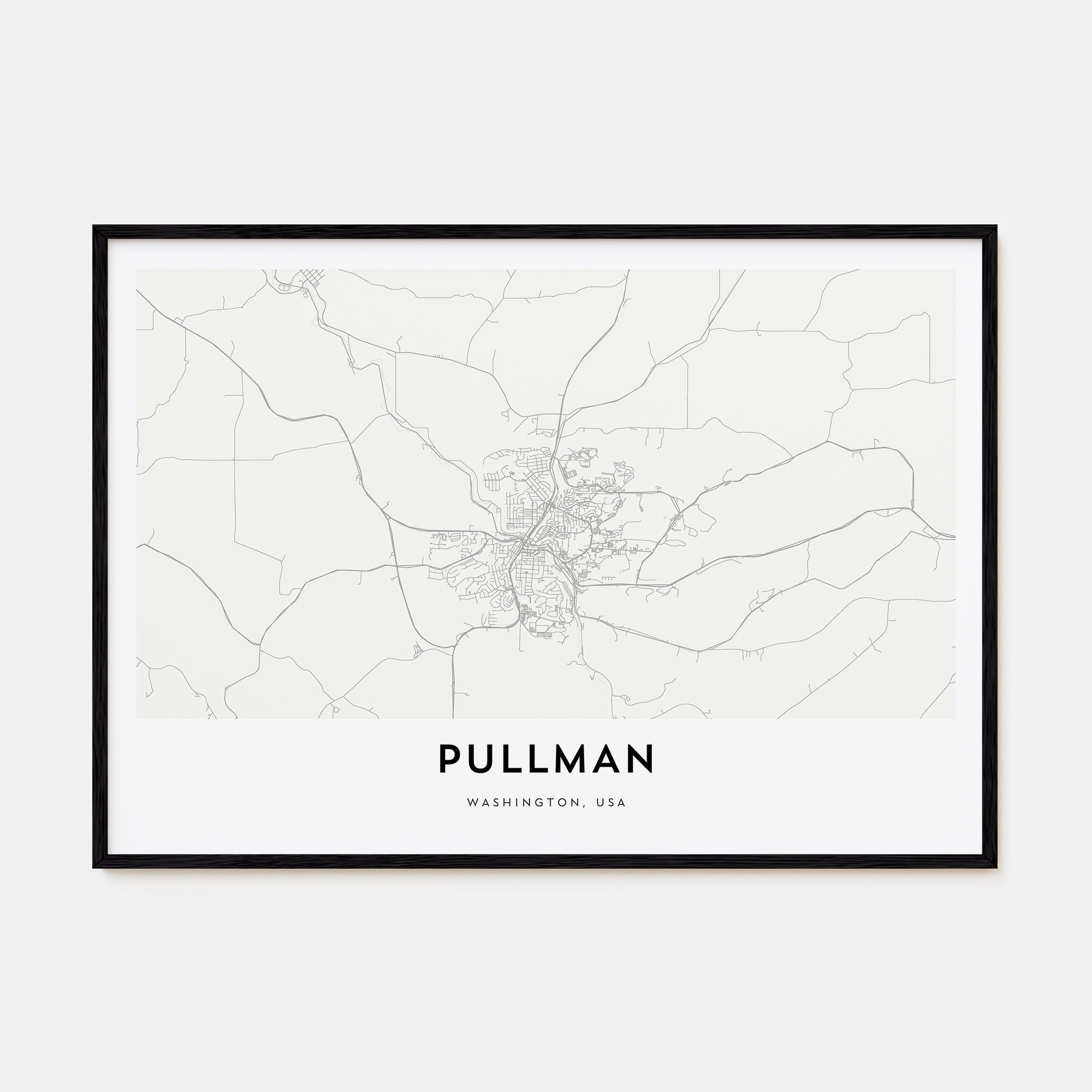Pullman Map Landscape Poster