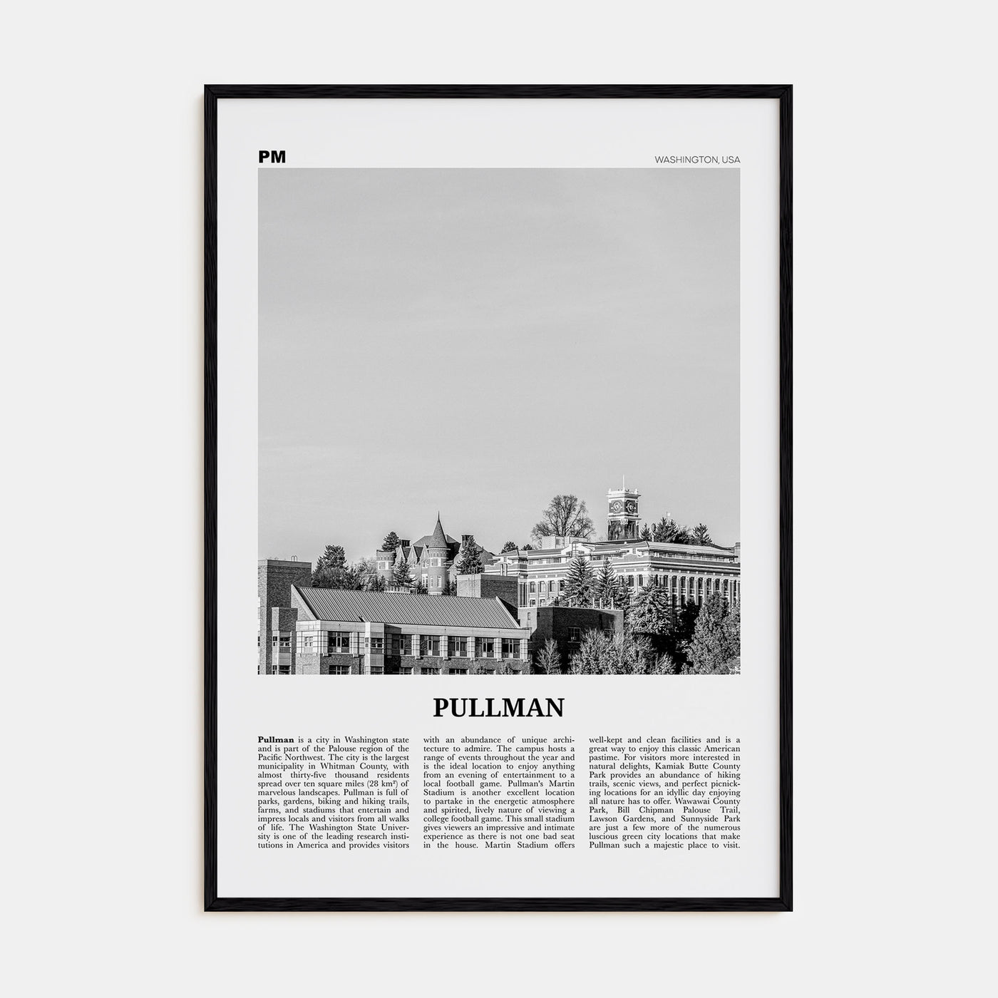 Pullman Travel B&W Poster